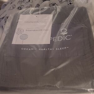 Naturepedic Gray Crib Sheet